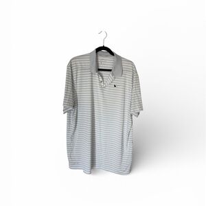 Nike Light Gray Striped Polo Shirt